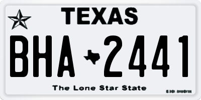 TX license plate BHA2441