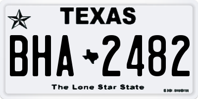TX license plate BHA2482