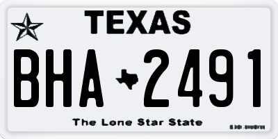TX license plate BHA2491