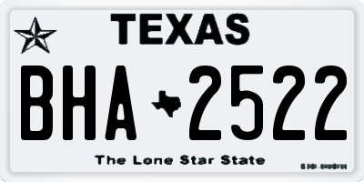 TX license plate BHA2522