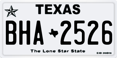 TX license plate BHA2526