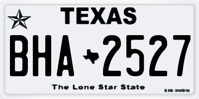 TX license plate BHA2527