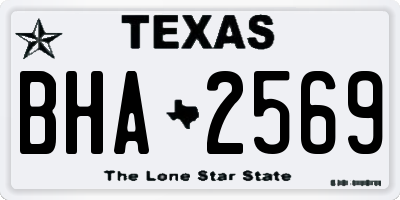 TX license plate BHA2569