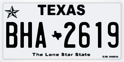 TX license plate BHA2619
