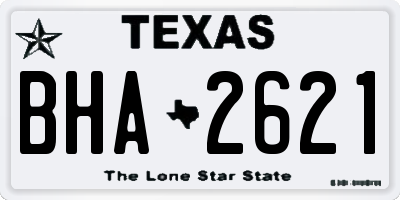 TX license plate BHA2621