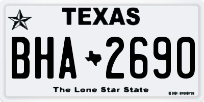TX license plate BHA2690