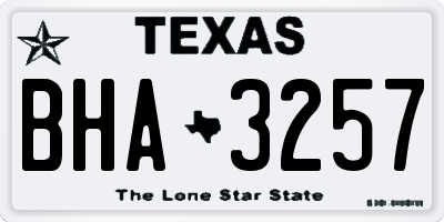 TX license plate BHA3257