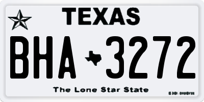 TX license plate BHA3272