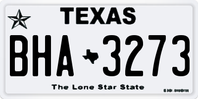 TX license plate BHA3273