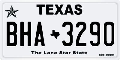TX license plate BHA3290