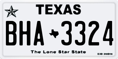 TX license plate BHA3324