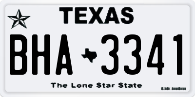 TX license plate BHA3341