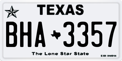 TX license plate BHA3357