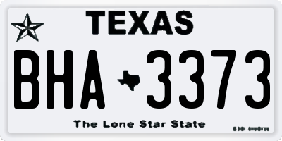 TX license plate BHA3373