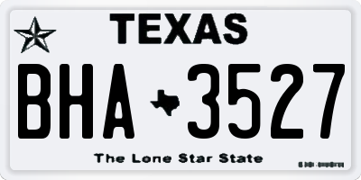 TX license plate BHA3527