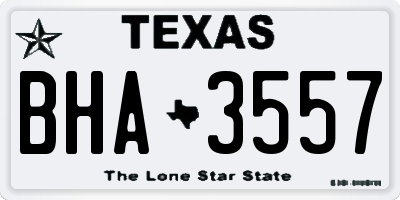 TX license plate BHA3557