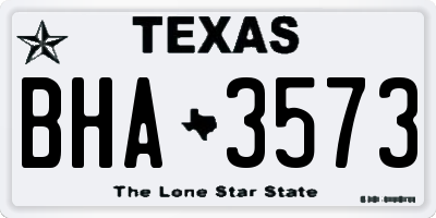 TX license plate BHA3573