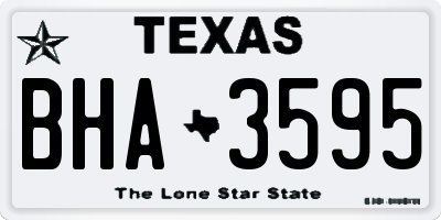 TX license plate BHA3595