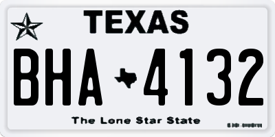 TX license plate BHA4132