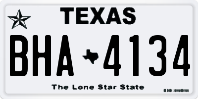 TX license plate BHA4134