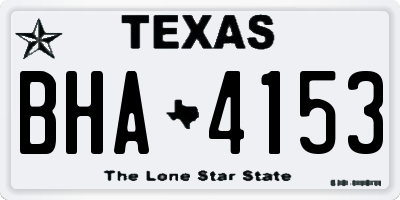 TX license plate BHA4153