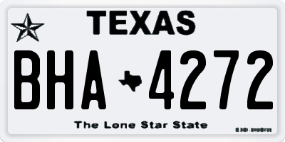 TX license plate BHA4272