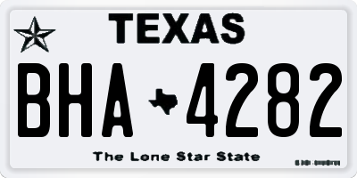 TX license plate BHA4282