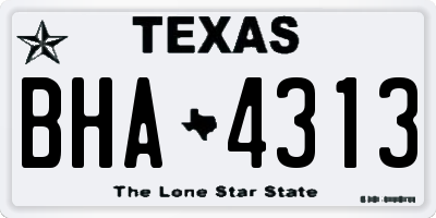 TX license plate BHA4313