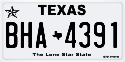 TX license plate BHA4391