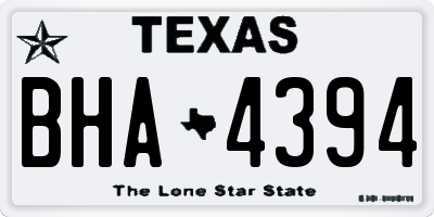 TX license plate BHA4394