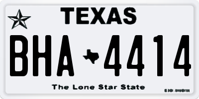 TX license plate BHA4414