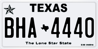 TX license plate BHA4440