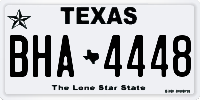 TX license plate BHA4448