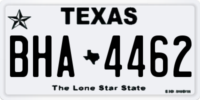 TX license plate BHA4462