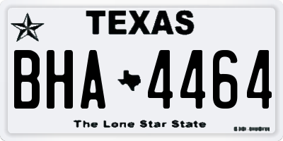 TX license plate BHA4464
