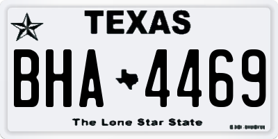 TX license plate BHA4469