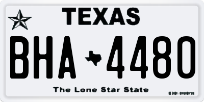 TX license plate BHA4480