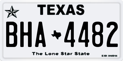 TX license plate BHA4482