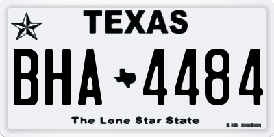 TX license plate BHA4484