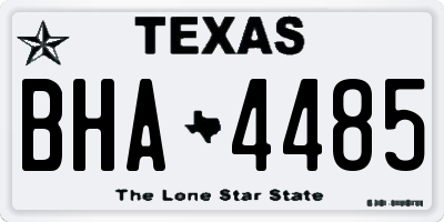 TX license plate BHA4485