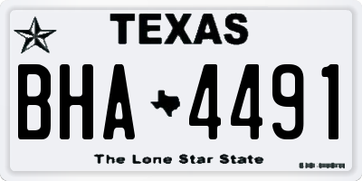 TX license plate BHA4491