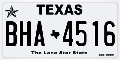 TX license plate BHA4516