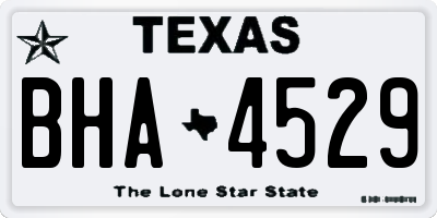 TX license plate BHA4529