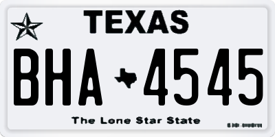 TX license plate BHA4545