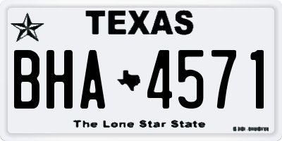 TX license plate BHA4571