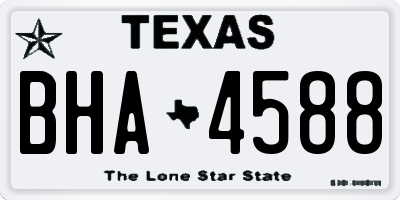 TX license plate BHA4588