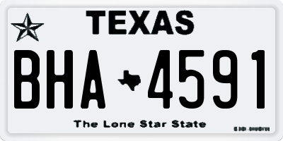 TX license plate BHA4591