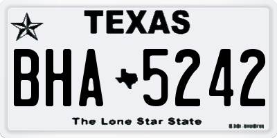 TX license plate BHA5242