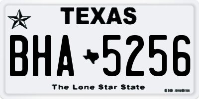 TX license plate BHA5256