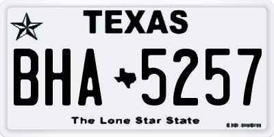 TX license plate BHA5257